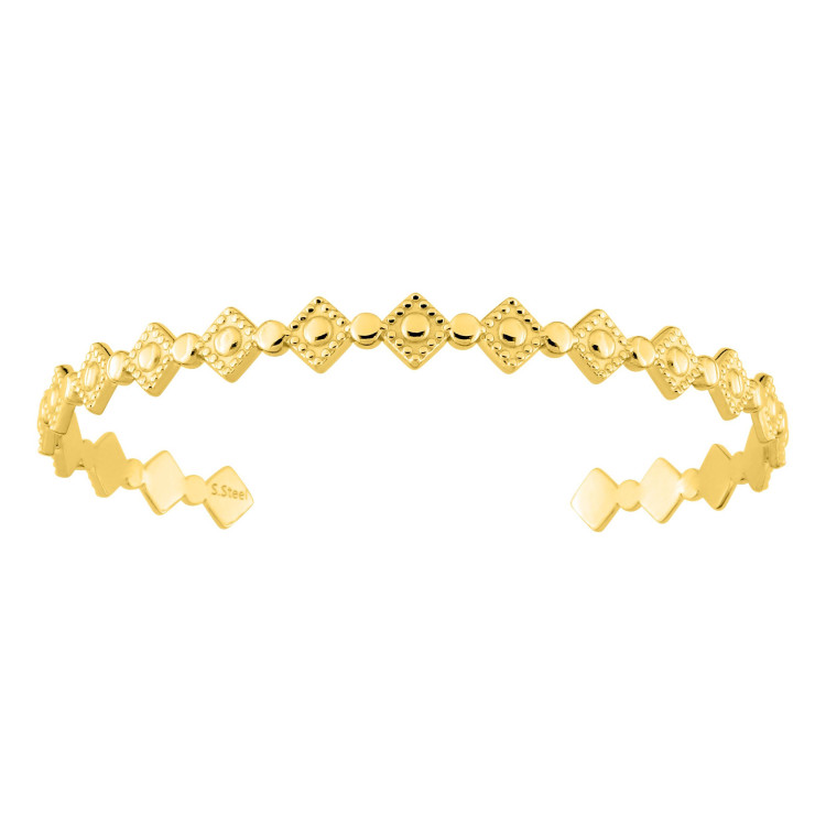 Bracelet jonc ouvert – Acier doré | Bijouly