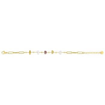 Bracelet jade synthétique – Acier doré | Bijouly