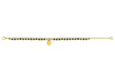 Bracelet œil de tigre – Acier doré | Bijouly