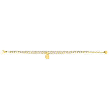 Bracelet pierre de lune – Acier doré | Bijouly