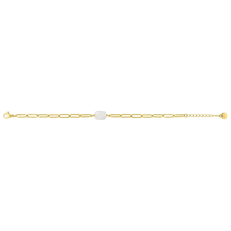 Bracelet pierre de lune – Acier doré | Bijouly