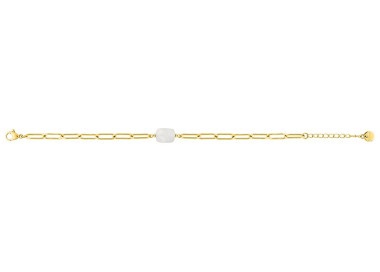Bracelet pierre de lune – Acier doré | Bijouly