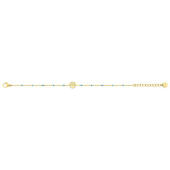 Bracelet laqué turquoise – Acier doré | Bijouly