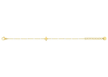 Bracelet laqué blanc – Acier doré | Bijouly