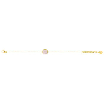 Bracelet quartz rose – Acier doré | Bijouly