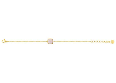 Bracelet quartz rose – Acier doré | Bijouly