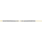 Bracelet Réglisse — verre noir et acier IP jaune