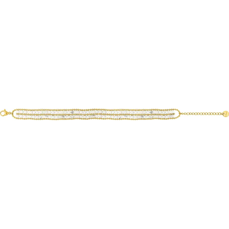 Bracelet IP jaune howlite – Acier | Bijouly