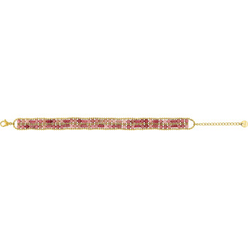 Bracelet IP jaune rhodonite – Acier | Bijouly