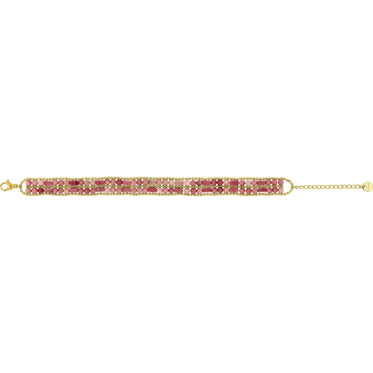 Bracelet IP jaune rhodonite – Acier | Bijouly