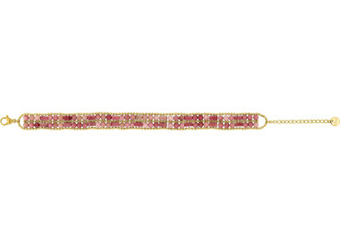 Bracelet IP jaune rhodonite – Acier | Bijouly