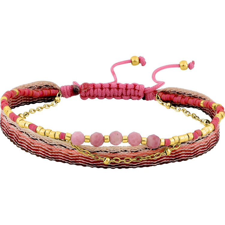 Bracelet cordon nylon miyuki – Acier doré | Bijouly