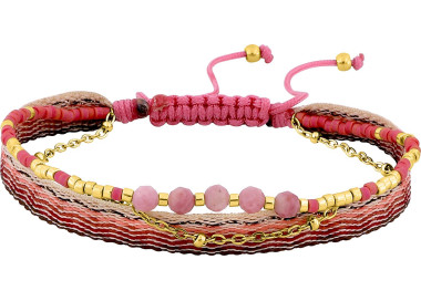 Bracelet cordon nylon miyuki – Acier doré | Bijouly
