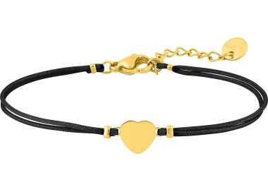 Bracelet cordon motif cœur – Acier doré (coloris 1) | Bijouly