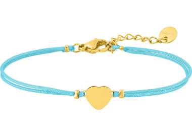 Bracelet cordon motif cœur – Acier doré (coloris 3) | Bijouly