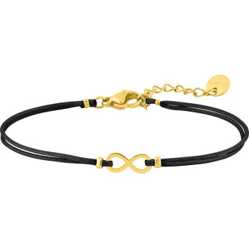 Bracelet cordon motif infini – Acier doré (coloris 3) | Bijouly
