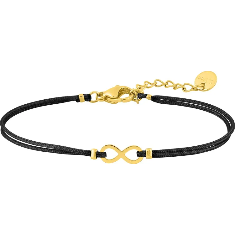 Bracelet cordon motif infini – Acier doré (coloris 3) | Bijouly