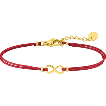 Bracelet cordon motif infini – Acier doré (coloris 1) | Bijouly