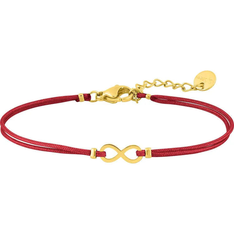 Bracelet cordon motif infini – Acier doré (coloris 1) | Bijouly