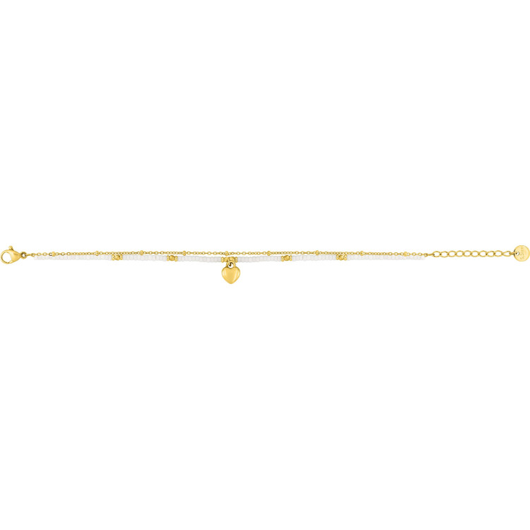 Bracelet IP jaune et verre – Acier (v.1) | Bijouly