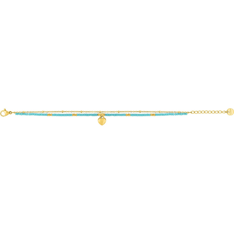 Bracelet IP jaune et verre – Acier (v.2) | Bijouly