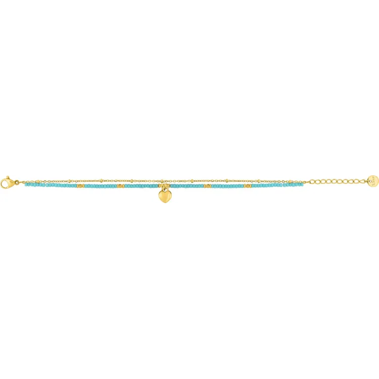 Bracelet IP jaune et verre – Acier (v.2) | Bijouly