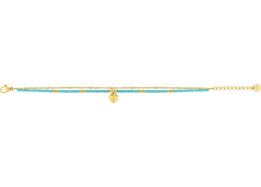 Bracelet IP jaune et verre – Acier (v.2) | Bijouly