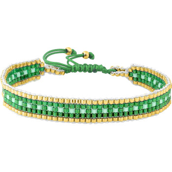 Bracelet cordon coton multicolore – Acier doré (coloris 3) | Bijouly