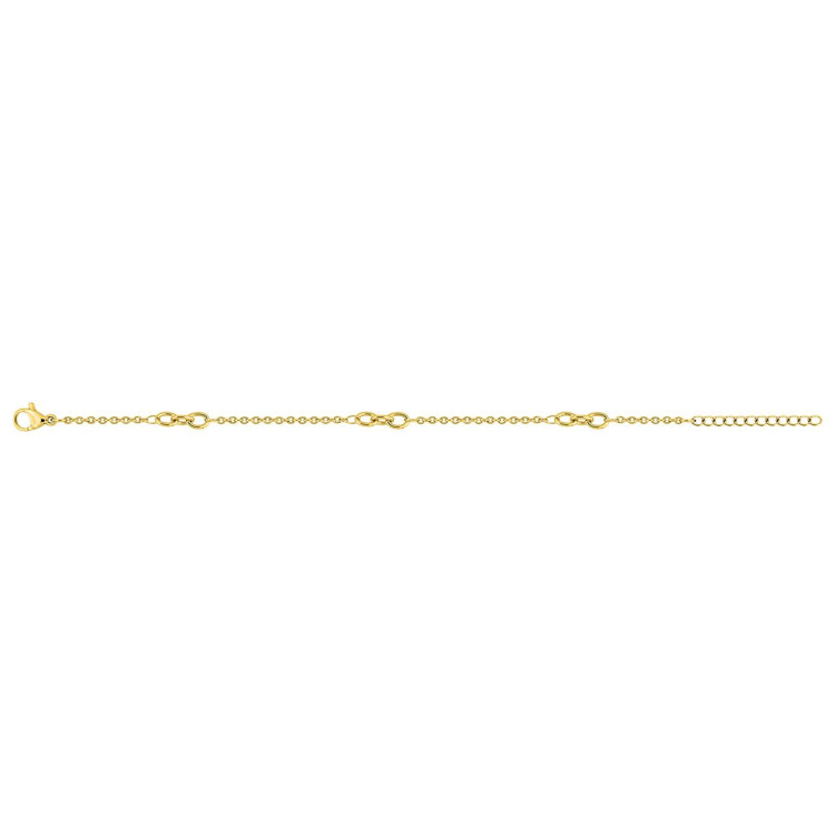 Bracelet chaîne – Acier doré (T.16) | Bijouly