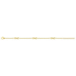 Bracelet Mèche — acier doré chaîne T.16