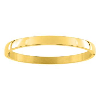 Bracelet jonc ouvrant – Acier doré (large) | Bijouly