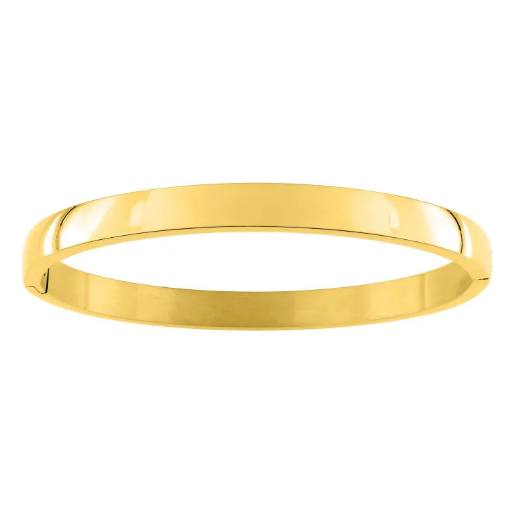 Bracelet jonc ouvrant – Acier doré (large) | Bijouly