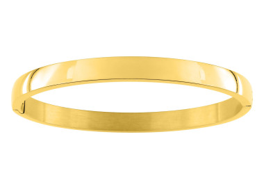 Bracelet jonc ouvrant – Acier doré (large) | Bijouly