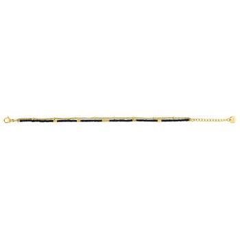 Bracelet cristal synthétique – Acier doré (coloris 1) | Bijouly
