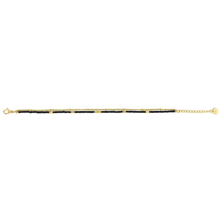 Bracelet cristal synthétique – Acier doré (coloris 1) | Bijouly
