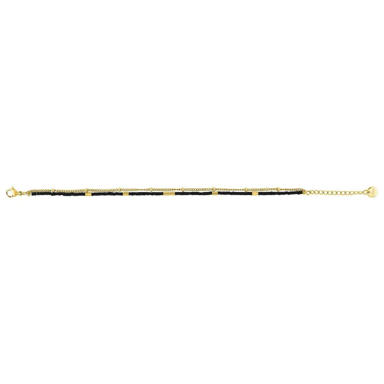 Bracelet cristal synthétique – Acier doré (coloris 1) | Bijouly