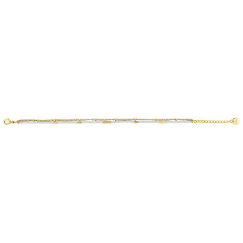 Bracelet cristal synthétique – Acier doré (coloris 2) | Bijouly
