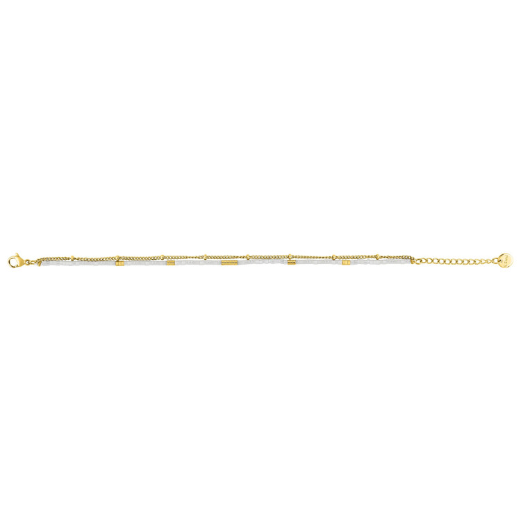 Bracelet cristal synthétique – Acier doré (coloris 2) | Bijouly