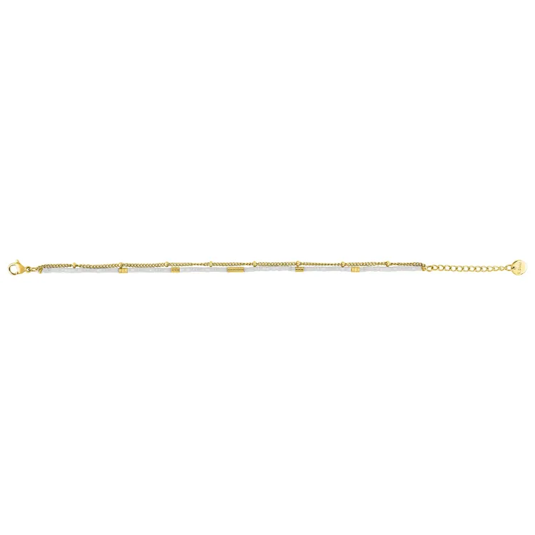 Bracelet cristal synthétique – Acier doré (coloris 2) | Bijouly