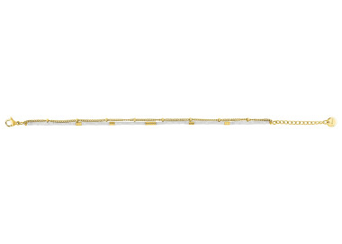 Bracelet cristal synthétique – Acier doré (coloris 2) | Bijouly
