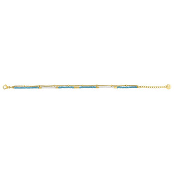 Bracelet cristal synthétique – Acier doré (coloris 3) | Bijouly