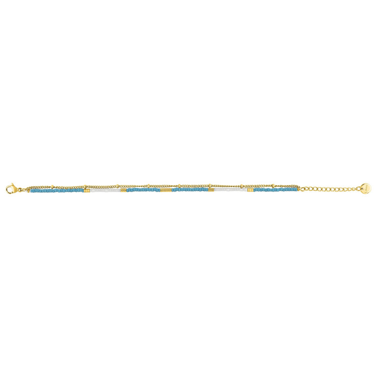Bracelet cristal synthétique – Acier doré (coloris 3) | Bijouly