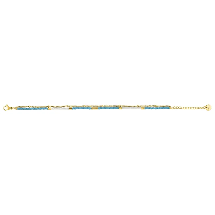 Bracelet cristal synthétique – Acier doré (coloris 3) | Bijouly