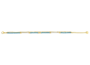 Bracelet cristal synthétique – Acier doré (coloris 3) | Bijouly