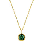 Collier Sauge — malachite synthétique 38 cm