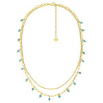 Collier Algue — turquoise synthétique 40 cm