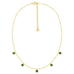 Collier Ronce — malachite synthétique 38 cm