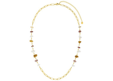 Collier jade synthétique – Acier doré | Bijouly