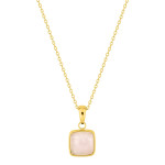 Collier Rosace — quartz rose 40 cm