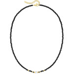 Collier Fumée — verre noir teinté 38 cm